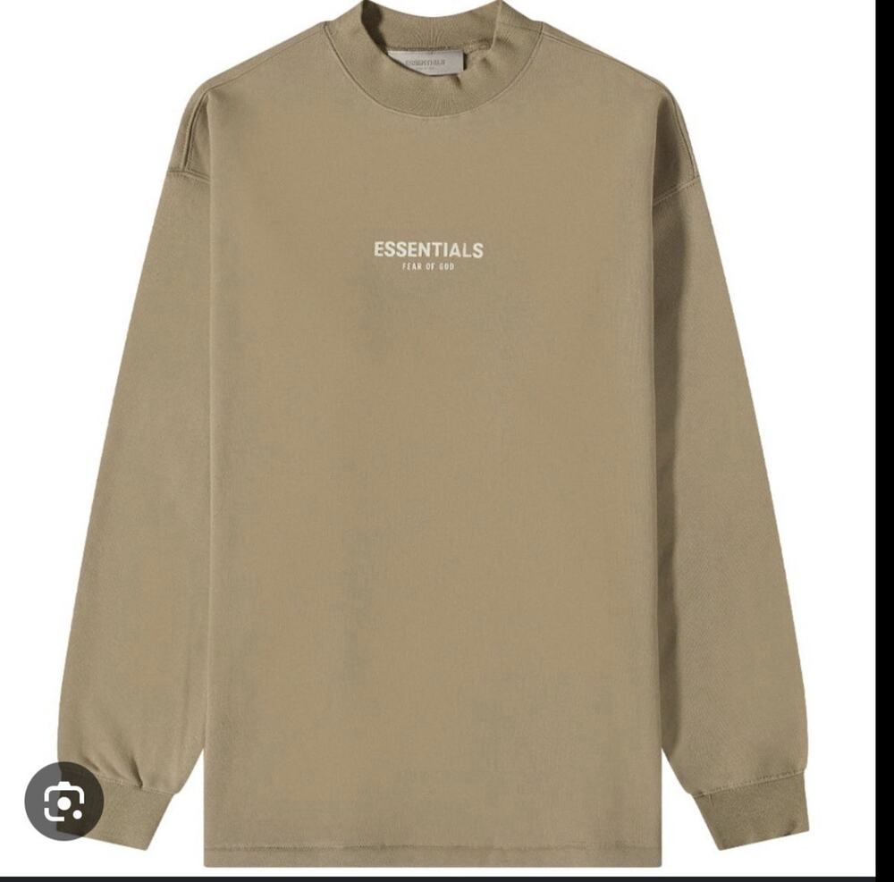 Fear of God Essentials Men Size M Relaxed Crewneck 'Oak